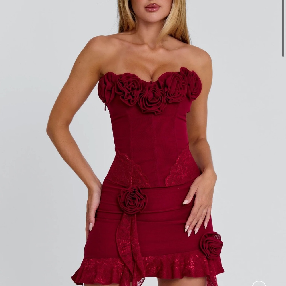 Outcast Evelane Corset Top- Red